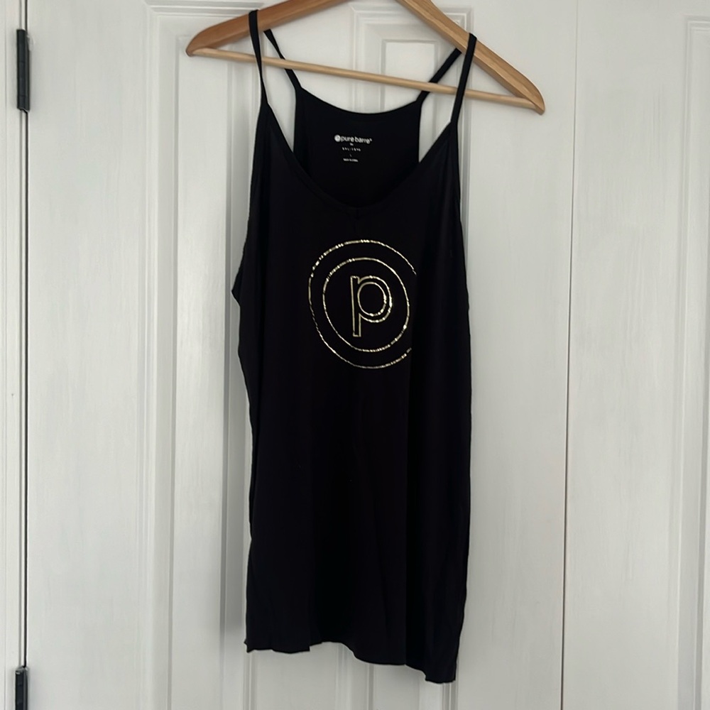 Black stretchy pure barre tank top